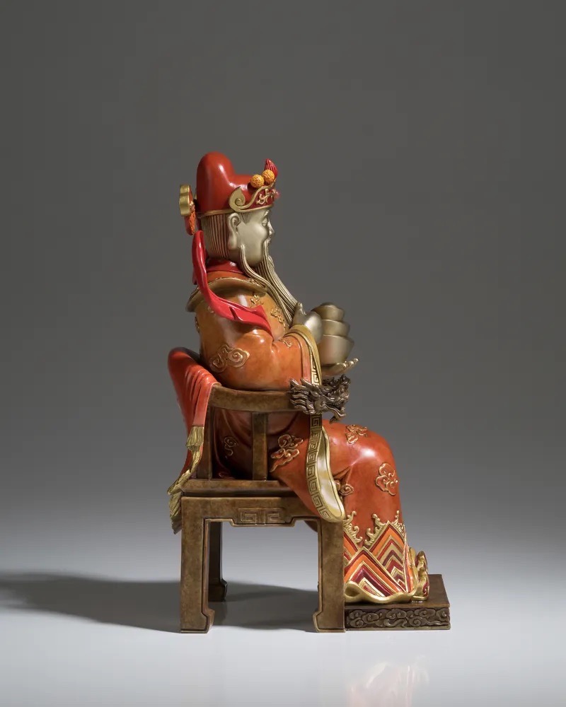 铜雕坐享财源财神佛像