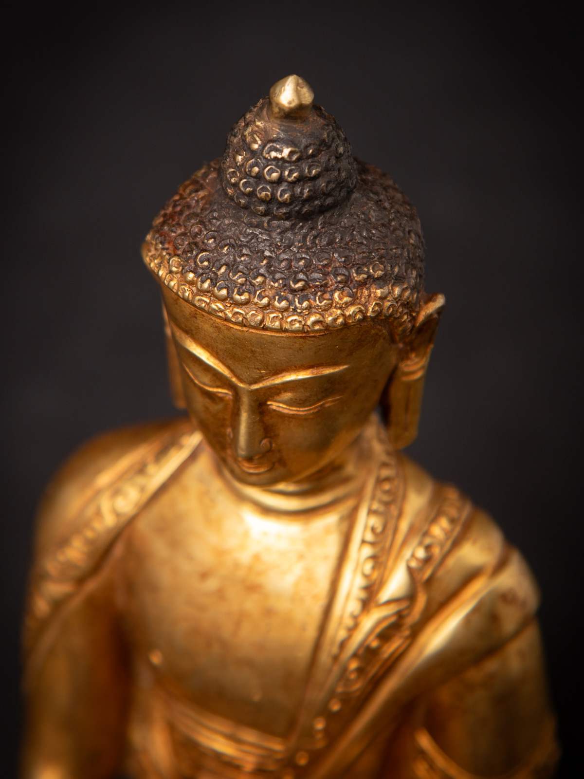 黄铜尼泊尔古铜药师佛像