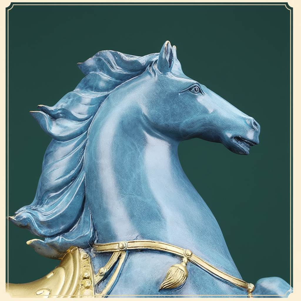 彩铜马到成功装饰品