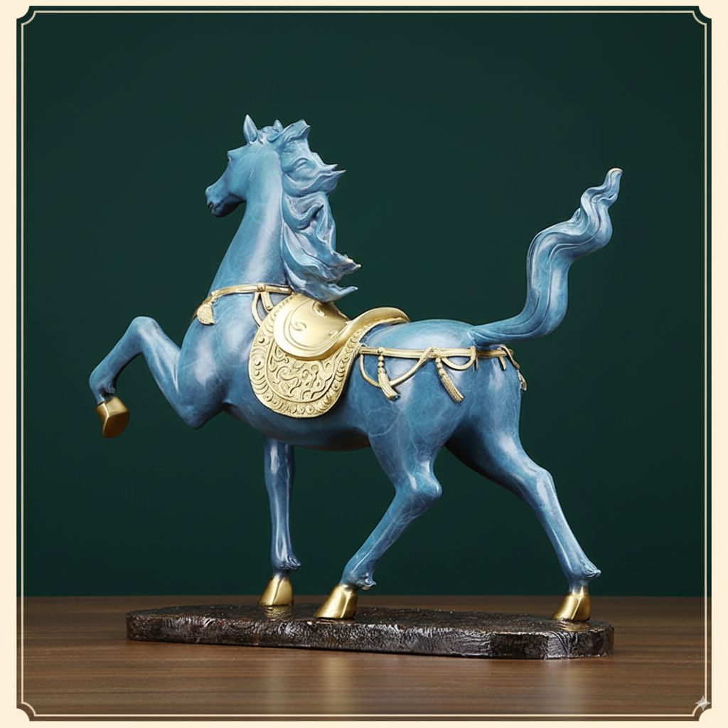 彩铜马到成功装饰品