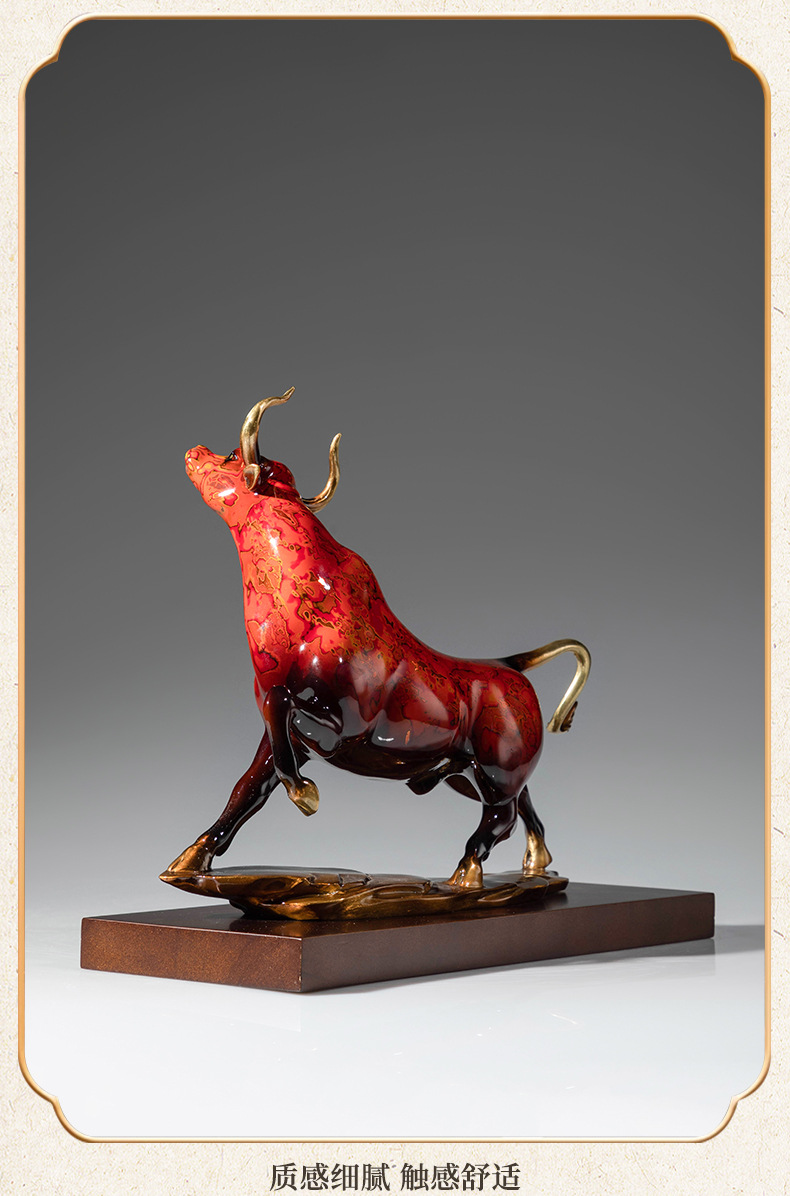 扭转乾坤铜牛摆件