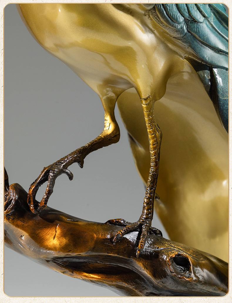 黄铜孔雀摆件工艺品铜器摆件