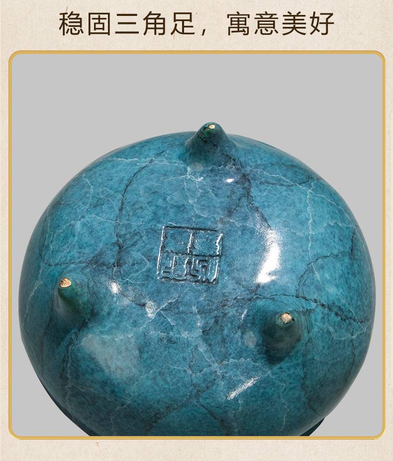 上香供奉彩铜香炉摆件