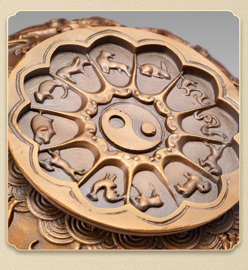 四龙聚宝盆彩铜艺术摆件