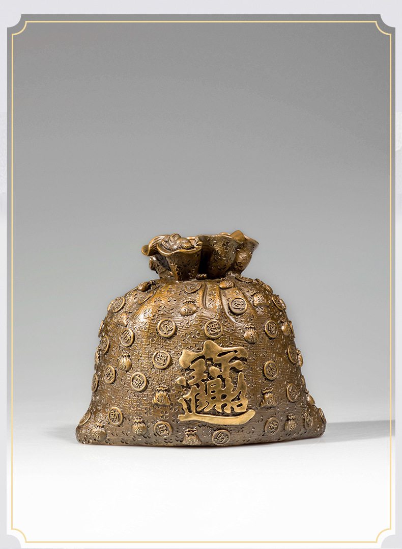 葫芦黄铜摆件福绿喜报全铜装饰品